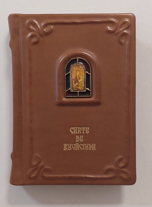 Carte rugaciuni cu relief si vitraliu mic (2)